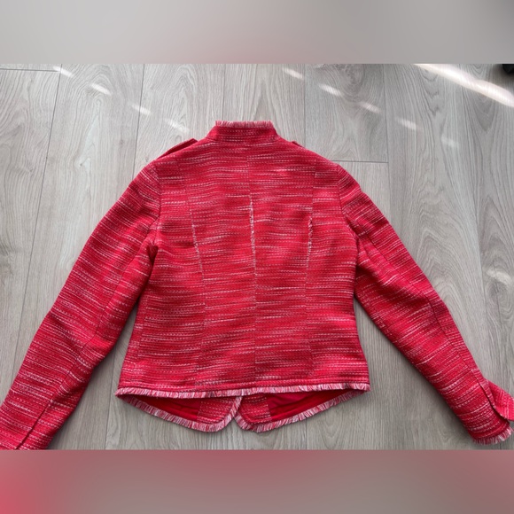 Chicos Military style tweed blazer with gold accent - Picture 4 of 10